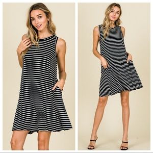 Striped swing dress